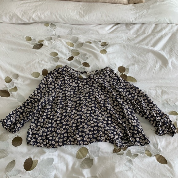 Anthropologie Floral Crop Top - Picture 2 of 4